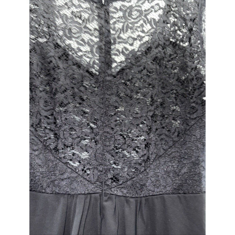 Classic Timeless Miusol Gown Black Lace Top Long Chiffon Skirt Gown Med Elegant‎ - Picture 5 of 12